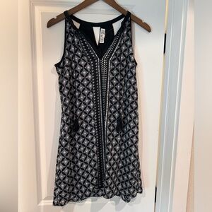 Black and white mini dress